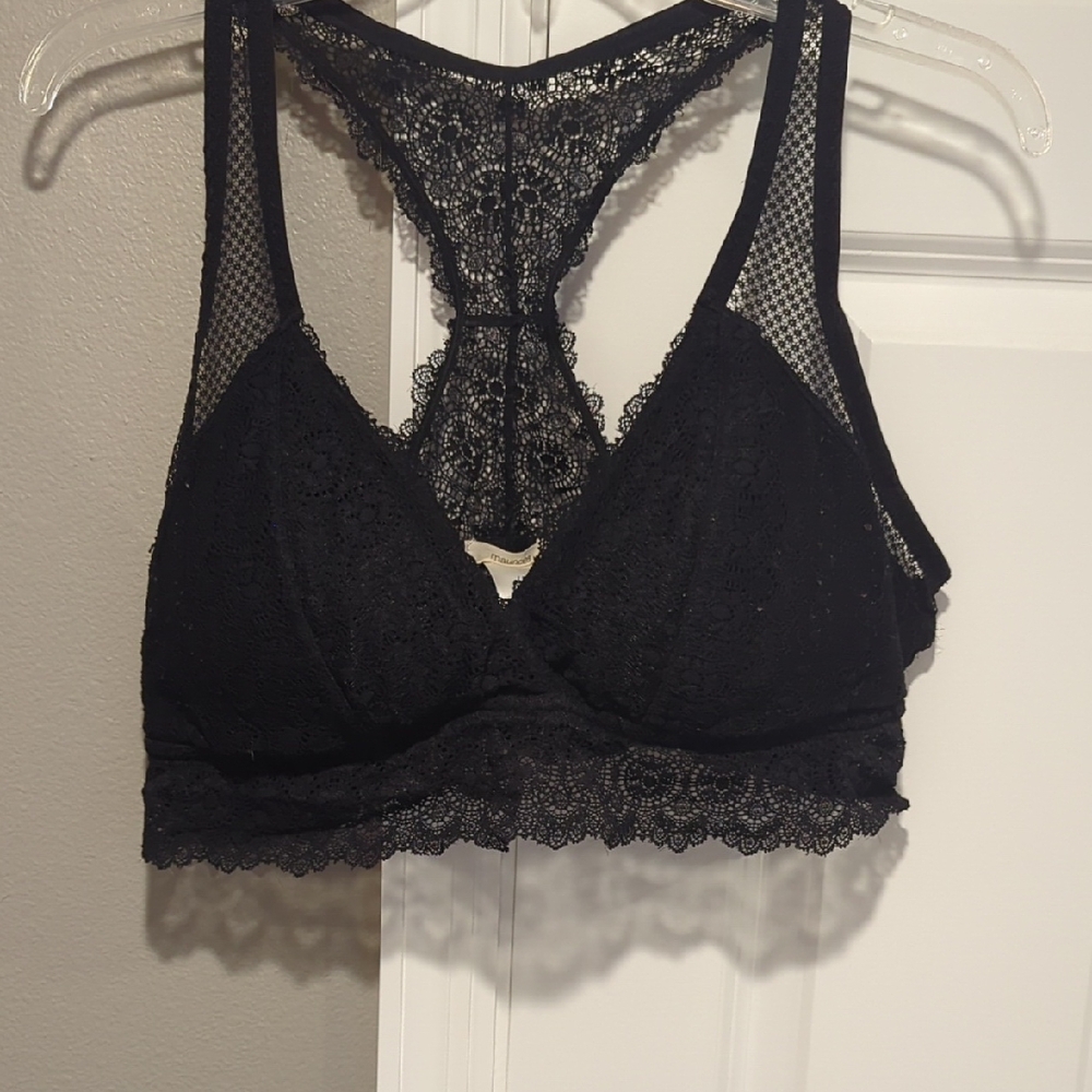Maurices Black Lace Racerback Bralette